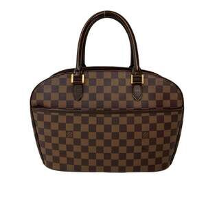 LOUIS VUITTON Authentic Brown Damier Leather Boston Bag